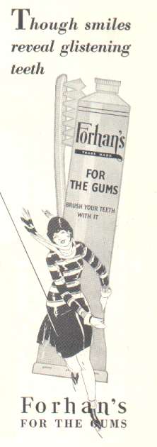 Forhans For The Gums  1929 Ad