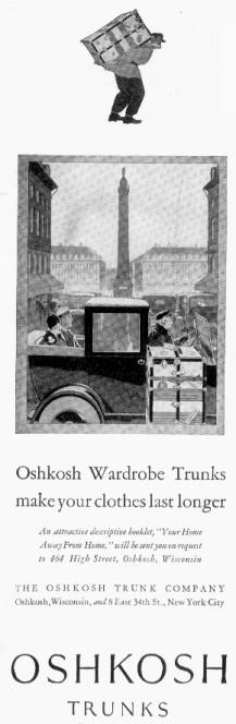 1928 Oshkosh Trunks ad